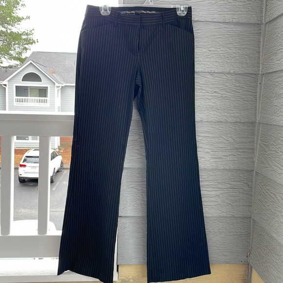 Express Design Studio “Editor” slacks. Pinstripe, flare leg. 4 regular. NWOT - Picture 14 of 15
